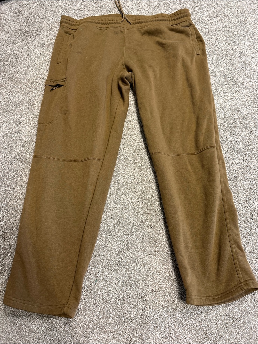 Men's Brown Fleece Joggers - Casual Sweatpants